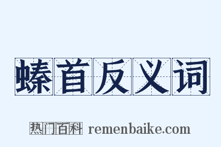 螓首反义词是什么意思的图片